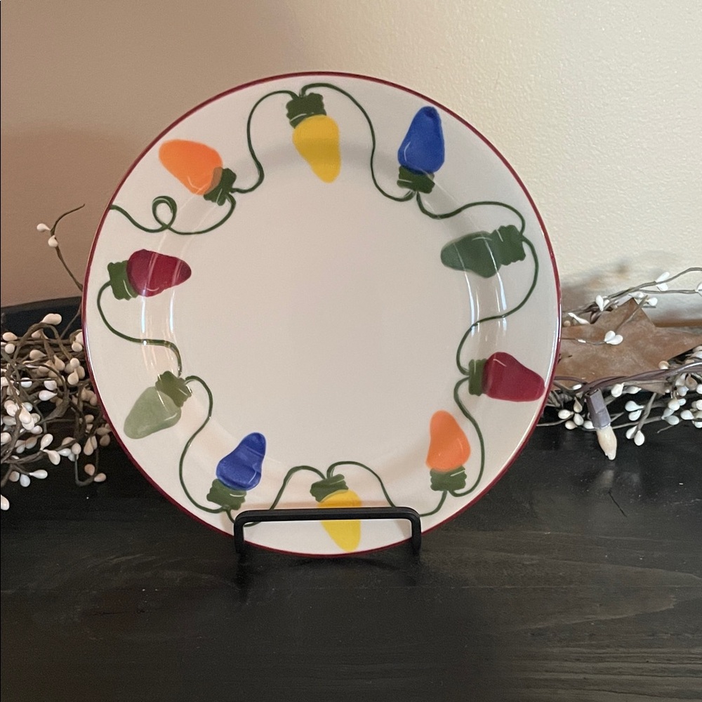 Hartstone USA Ceramic Christmas Appetizer/Tidbit Plate - 8”